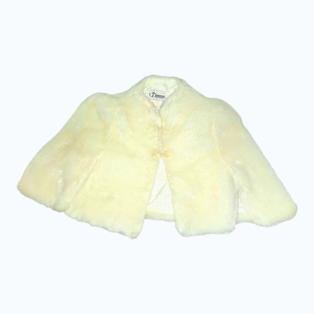 Chic Cream Fur Cape for Kids